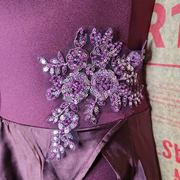 WEISSMAN‎ burgundy black current Chasing Cars dance contemporary jazz costume M - Picture 6 of 10